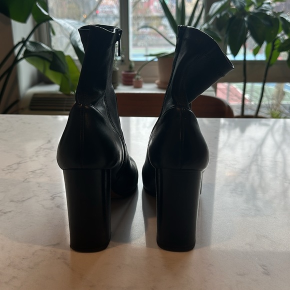 Vince black leather booties sz 9 - Picture 3 of 5